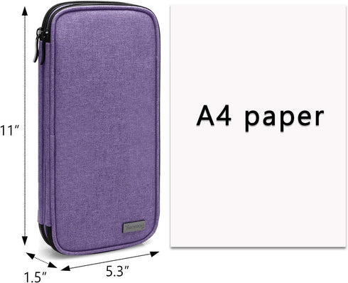 Teamoy Knitting Needles Case(up to 10-Inch), Travel Organizer Storage Bag for Circular and Straight Knitting Needles, Crochet Hooks and Knitting A...