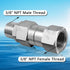 3/8 NPT Pressure Washer Swivel Fitting, Anti Twist 3/8 Male to Female Stainless Steel Connector Joint, 360 Degree Kink Free Swivel Fitting For Pre...