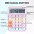 Mechanical Switch Calculator with Big Buttons, Calculators Desktop, 12 Digits, Large LCD Display, Desk Calculator, Cute Pink Calculator for Teache...