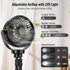 Baby Stroller Fan, Portable Fan 5200mah with LED Lights, Clip on Fan for Baby, Mini Desk Hanging Fan Battery Rechargeable Personal Fan for Strolle...