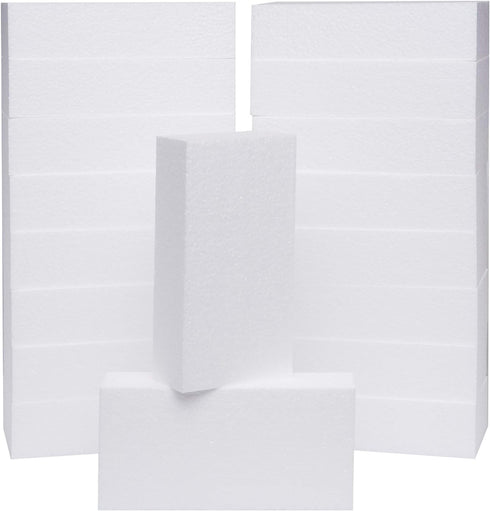 Silverlake Craft Foam Blocks - American-Made Hard Foam - 18-Pack 8x4x2 EPS Boards for Professional Projects, Hobby Art, Teaching & Small Business...