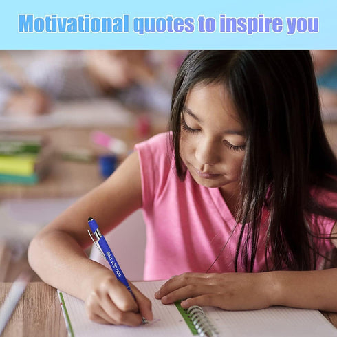 30 Pieces Inspirational Pens, Motivational Ballpoint Pen with Stylus Tip Funny Ink Pens Bulk Inspirational Gifts for Women Coworkers Office Suppli...