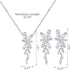 SWEETV Wedding Jewelry for Bride Bridesmaids,Marquise Cubic Zirconia Necklace Earrings Set, Bridal Jewelry Set for Wedding Party...