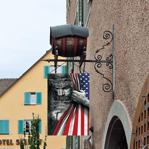 Don't Be Afraid Just Have Faith Garden Flag - Christian - Jesus - USA Double Side Garden Flags House Yard Decor 12x18in...