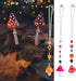5 Pack Car Evil Eye Beaded Charms Car Hanging Accessories, Car Hanging Ornament Rear View Mirror Pendant Mushroom Mirror Hanging Car Interior Acce...