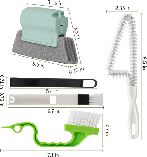 Trycooling Hand-held Groove Gap Cleaning Tools Door Window Track Kitchen Cleaning Brushes (4 Pcs)...