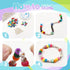 TOAOB 1000pcs White Acrylic Letter Beads 4x7mm Round Alphabet Beads Gold Letter A to Z Beads with Elastic String for DIY Jewelry Making Friendship...
