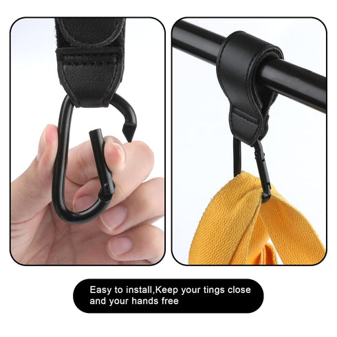 Stroller Hooks, Carriage Hooks for Bag, 2pcs Mommy Bag Hook Stroller Organizer Hook Clip Heavy Duty Stroller Clip for Bags Hanging Shopping Diaper...