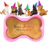 Dog Birthday Cake Mold Silicone Bone Shape Cake Pan with Decorating Pen (Pink, 10")...