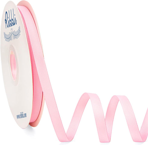 Ribbli Pearl Pink Grosgrain Ribbon, 3/8 inches x Continuous 50 Yards, Use for Bows DIY Hair Accessories,Gift Wrapping, Craft and Sewing...