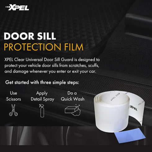 XPEL Clear Universal Door Sill Guard - 60" x 2.75" - Ultimate Protection for Car or Truck Door Sills against High Traffic and Damage, Easy to Inst...