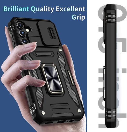 for Galaxy A14 5G Phone Case, Samsung Galaxy A14 5G Case with 2 Pack Screen Protectors, Heavy Duty Rugged Shockproof Case with Slide Camera Cover ...