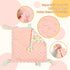 Dr.Rapeti Tag Security Blanket for Baby Infant Toddler Kid 10x10inches Washable Sensory Toy Lovey Appease Blanket (flower)...