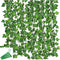 KUPOO 12 Strands 84 Feet Artificial Ivy Leaf Plants Vine Hanging Garland Fake Foliage Flowers for Wedding Party Garden Wall Decoration (Style A)...