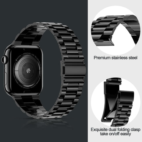 iiteeology Lightweight Stainless Steel Band Designed for Apple Watch Ultra 2 & Ultra, Series 1-10, 46mm, 45mm, 44mm, 42mm, Replacement iWatch Band...