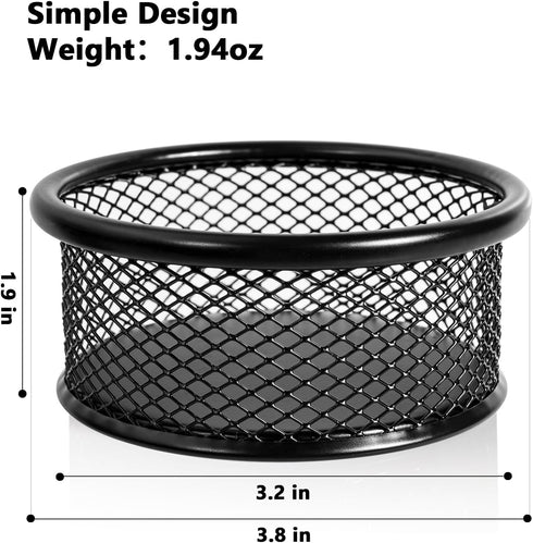 Paper Clip Holder for Desk, Paper Clip Holders, Mesh Paperclip Holders Metal Paper Clip Dispenser Organizer for Desk Binder Clip Holder Container ...