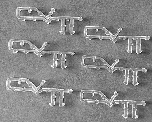 10 pcs 2-1/8 inch Hidden Channel Valance Clips for Horizontal Wood Blinds Mini Blinds Retainer Holder for The Valance with a Groove in The Back...