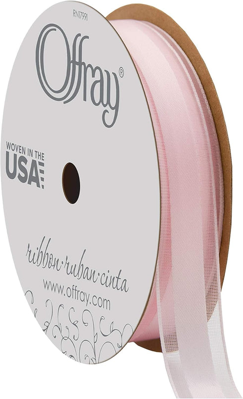 Offray 5/8" Wide Garbo Craft Ribbon, 3 Yards, Powder Pink...