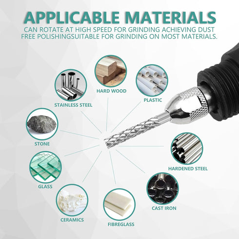 Carbide Burr Set - 1/8'' Shank Diameter Set of 20 Carbide Rotary Tool bits for Engraving and Grinding for Metal Engraving, Woodworking Engraving a...