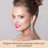Sureio 6 Pairs Long Earrings Silver Chandelier Tassel Dangle Earrings for Women Wedding Prom Party Jewelry Fringe Rhinestone Earrings Boho Tassel ...