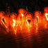 Halloween Decorations-Flickering Flame String Lights Outdoor Indoor, 12.8Ft C7 Retro Twinkle Flame Lights String with 10 Flame Light Bulbs(E12 Bul...