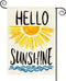 Hello Sunshine Summer Garden Flag Colorful Sun Flower Double Sided Print 12×18 Inch Garden Flag Farmhouse Holiday Outside Decorations(A)...