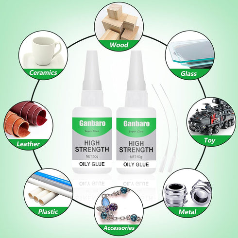 2 Pcs Welding High-Strength Oily Glue, Clear Craft Glue | Extra Strength Waterproof Instant Glue for Plastic, Wood, Ceramics, Metal | Dry in 10s (...