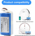 MULS 2600mAh Battery Replacement for Tikom L9000 L8000 G8000 Robot Vacuum Cleaner Yeedi K600 K650 K680 K700 Vacuum 14.4V...