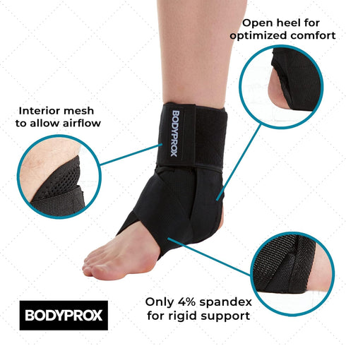 Ankle Brace for Women and Men, Lace Up Ankle Support Brace Stabilizer for Sprained Ankle (Large)...