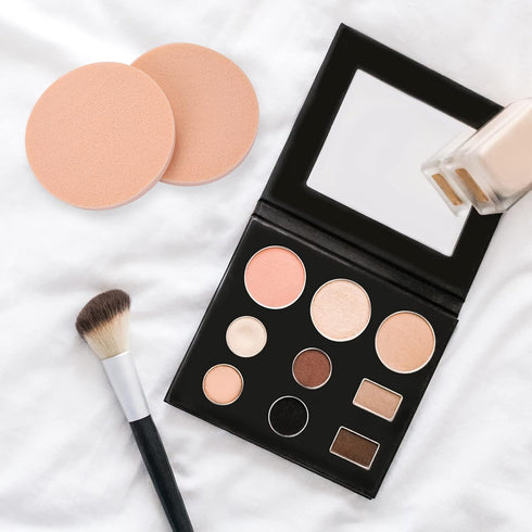 Round Sponge Puff Set,12 Pcs 2.2 Inch Facial Powder Puffs Foam Sponges For Liquid Foundation Makeup, Facial Cleansing...