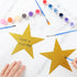 60Pcs Glitter Star Cutouts Paper Double Printed Paper Stars Cutouts Bulletin Board Stars 6 Inch Stars Decoration Star Wall Decor for Bulletin Boar...