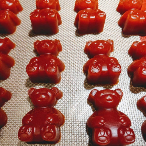 Palksky 20 Cavity Large Gummy Bear Mold/Big Bear Crayon Mold for Brownie Muffin Chocolate Ganache Jelly Pralines Caramels Candy Soap Bar Bath Bomb...