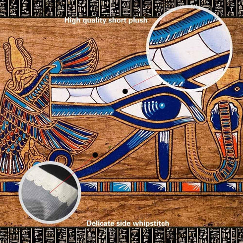 Ine Ive Egyptian Horus Eye Tapestry Ancient Egyptian Gods Pharaohs Hieroglyphic Tapestries Flannel 80x60inch for Living Room and Bedroom Decoratio...