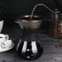 Zopsc 400ml Manual Hand Drip Glass Coffee Maker Pot with Stainless Steel Filter, Tick Marks, Fine Mesh, Suitable for Kitchen, Dining Table, Easy t...