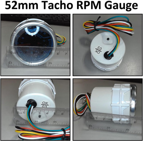 ESUPPORT Car 2" 52mm Tacho Gauge Meter Kit RPM Automotive...