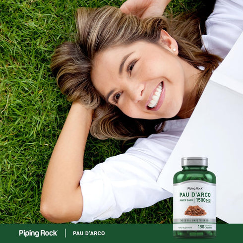 Piping Rock Pau d'Arco Capsules | 1500mg | 180 Count | Inner Bark | Herbal Extract Supplement | Non-GMO, Gluten Free...