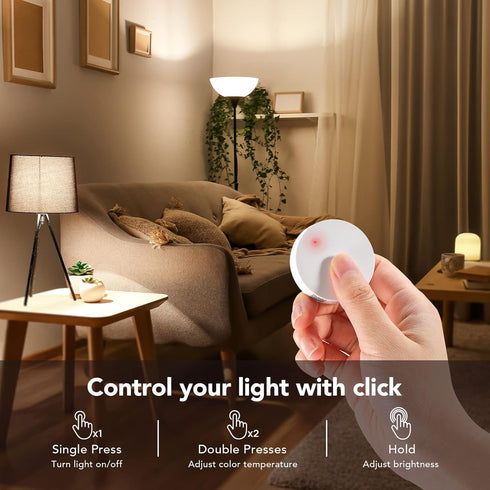 OREiN Smart Light Bulbs Mini Switch Remote Button Control, Exclusive for Aidot Smart Light Bulbs, Dimmer Switch, Wire-Free, Bluetooth Light Switch...