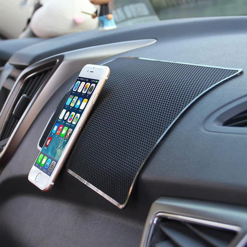 Car Dashboard Anti-Slip Rubber Pad, 10.6"x 5.9" Universal Non-Slip Car Magic Dashboard Sticky Adhesive Mat for Phones Sunglasses Keys Electronic D...