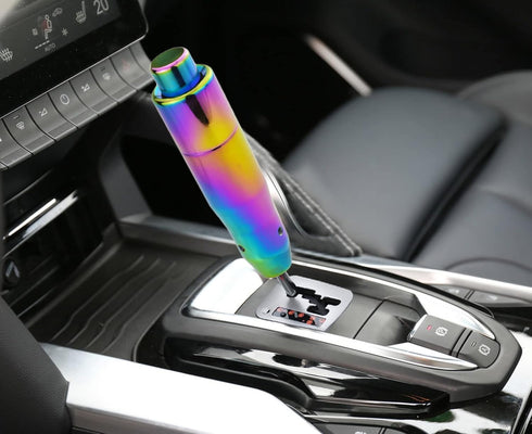 Arenbel 5" Long Weighted Gear Stick Shift Handle Automatic Push Button Shifter Knob Fit Most Auto Transmission Vehicles Cars, Colorful...