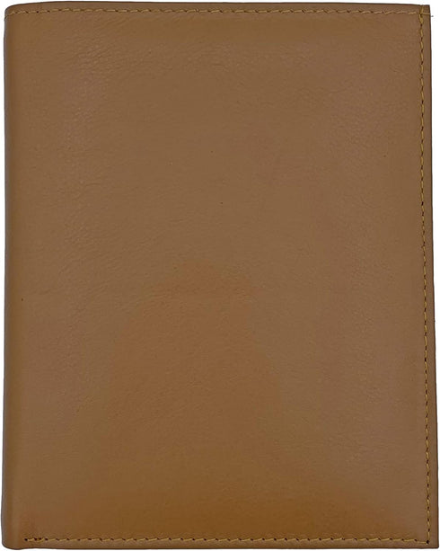 Light Brown RFID Genuine Leather Passport Wallet...