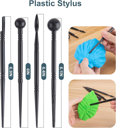 Luney Clay Tools Kit, 25 PCS Ceramics Polymer Clay Sculpting Pottery Tools Kit, Air Dry Clay Modeling Tools Set for Adults, Pottery Craft, Dotting...