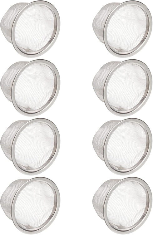 Luxshiny Teapot 8Pcs Teapot Tea Strainer Insert Stainless Steel Tea Filter Metal Mesh Infuser Loose Tea Leaves Strainer Replacement for Tea Pot Te...