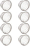 Luxshiny Teapot 8Pcs Teapot Tea Strainer Insert Stainless Steel Tea Filter Metal Mesh Infuser Loose Tea Leaves Strainer Replacement for Tea Pot Te...