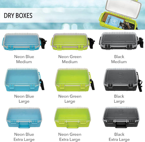 geckobrands Waterproof Dry Box Storage Case, Medium, Neon Green - Watertight & Airtight Dry Box for Phone, Wallet...