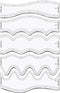5 Pcs Quilting Ruler and Templates 10.24 Inches Waves Ruler Acrylic Quilting Templates for Machine Quilting Free Motion Quilting Stencils Waveleng...