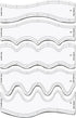 5 Pcs Quilting Ruler and Templates 10.24 Inches Waves Ruler Acrylic Quilting Templates for Machine Quilting Free Motion Quilting Stencils Waveleng...