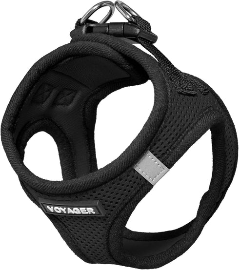 Voyager Step-in Air Dog Harness - All Weather Mesh Step in Vest Harness for Small and Medium Dogs and Cats by Best Pet Supplies - Harness (Black),...