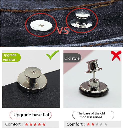 GIYOMI 20mm&17mm Perfect Fit Instant Button,12 Sets Nailess Removable Metal Buttons Replacement Repair Combo Thread Rivets and Screwdrivers, Insta...