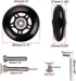 OwnMy 80mm x 24mm Luggage Suitcase Replacement Wheels, Rubber Swivel Caster Wheels Bearings Repair Kits, A Set of 2...