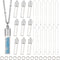 SUNNYCLUE 64Pcs DIY 12 Sets Vial Necklace Making Kit 6mm Dia. Hourglass Vial Pendants Handmade Clear Glass Memory Wish Bottle Charms for Jewelry M...